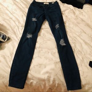 PacSun jegging dark wash distressed jeans